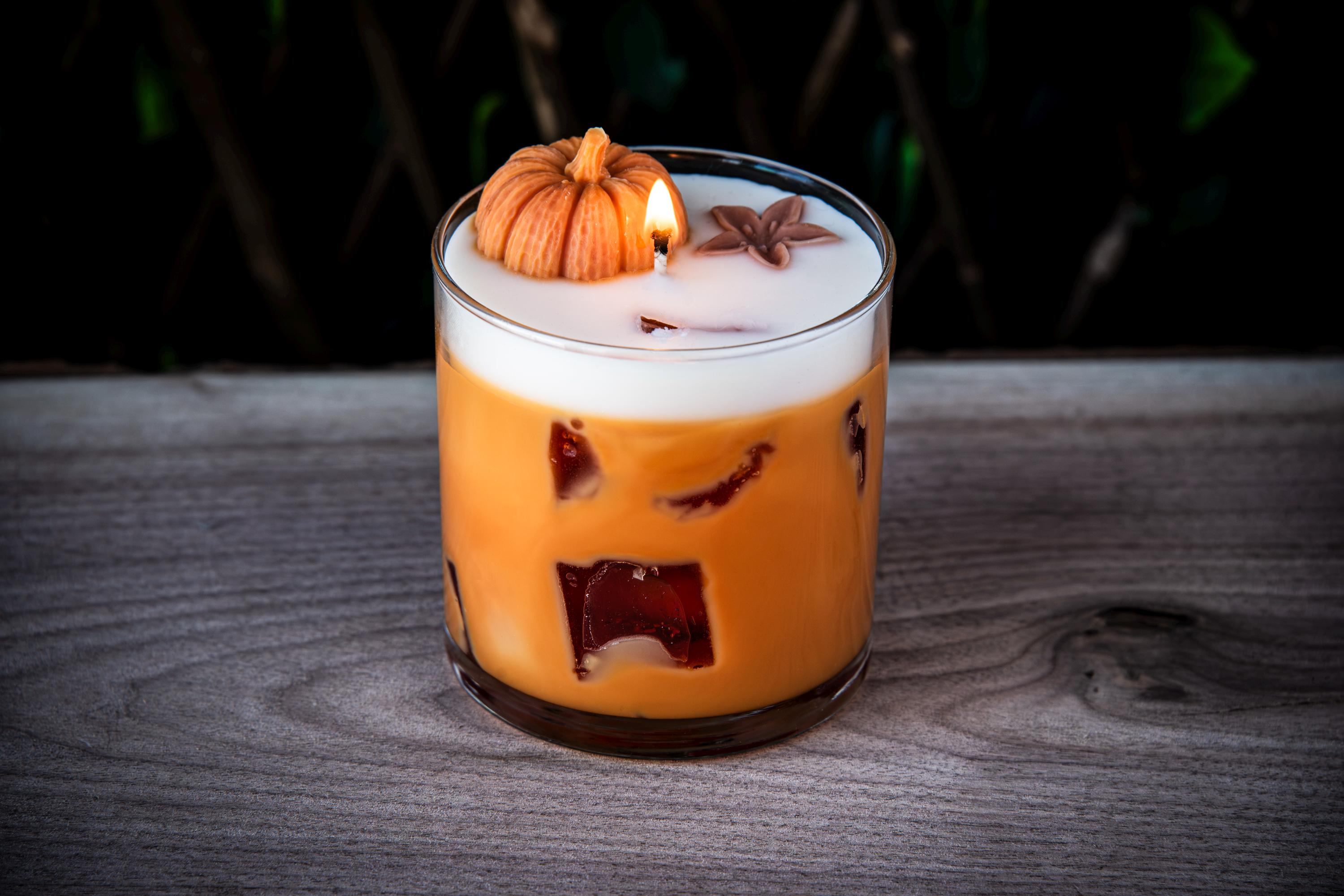 Pumpkin Spiced Latte Candle: Coconut & Gel Wax, Handcrafted - Etsy