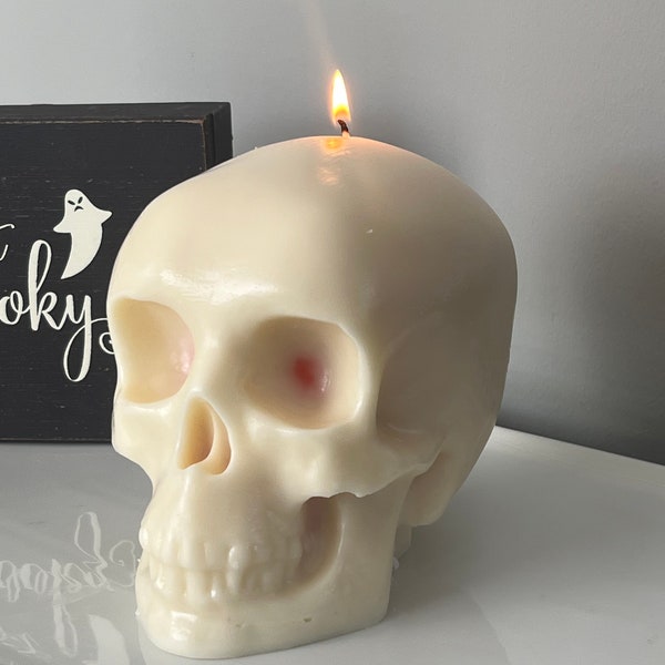 Vela gigante de calavera sangrante: decoración de Halloween a tamaño real