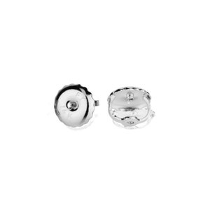 Real 14K Solid White Gold Replacement Screw Back Nut For Screw Back Earring Large OR Small Pair | Screwpost Stud Earring Replacement Backing