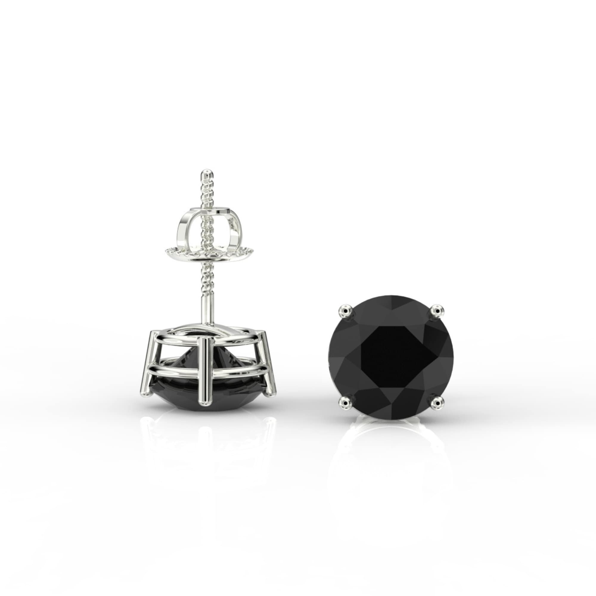 Natural black diamond earrings deals
