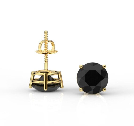 Black diamond 2024 screw back earrings