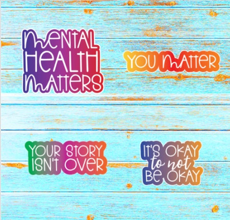 Mental Health Stickers, Stickers, Mental Health Stickers, Health stickers, scrapbooking stickers