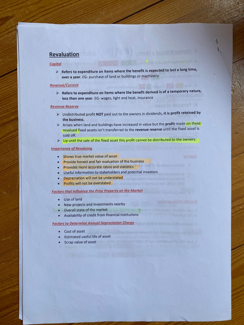 Leaving Cert H1 Accounting Theory Answers 2024 Etsy