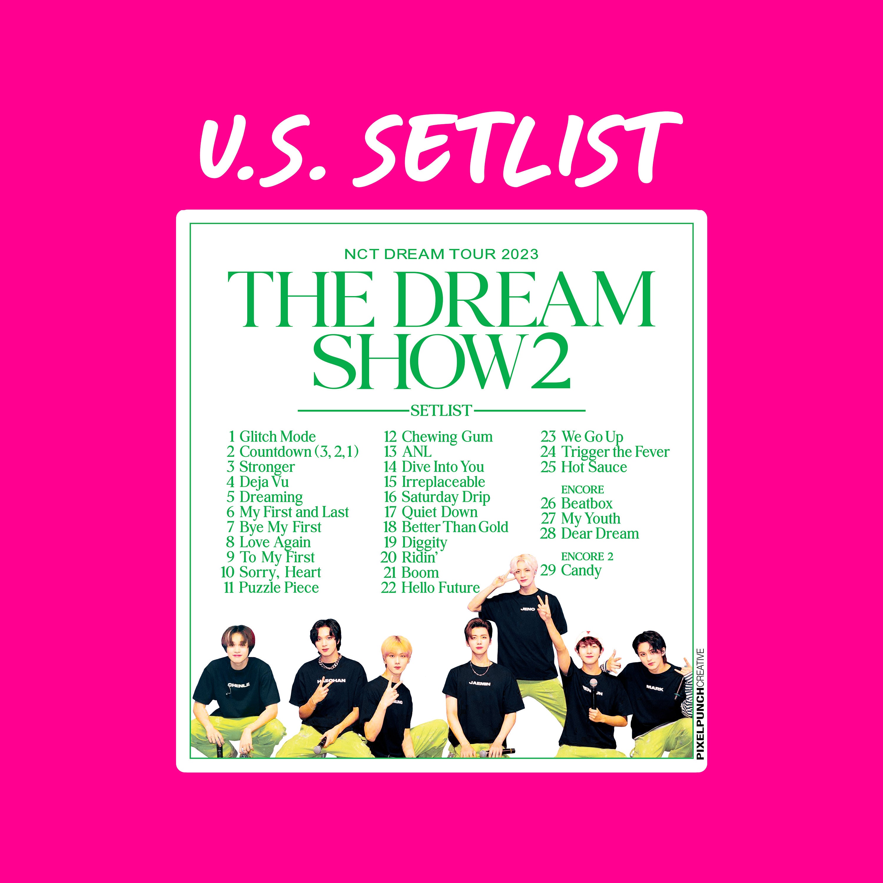 NCT Dream “dream Show 2” Tour Setlist Sticker - Black - Etsy