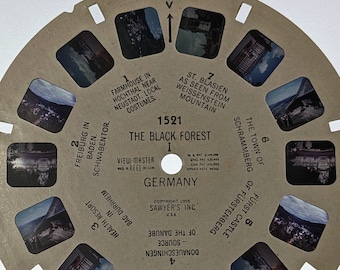 The BLACK FOREST I ViewMaster REEL 1521, forested mountain range in Germany, 1955 Sawyer's single reel, Furst Castle