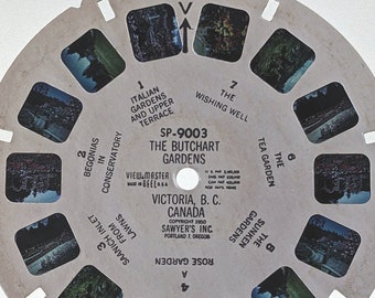 BUTCHART GARDENS Victoria BC Canada 1950 Sawyer's View-Master Reel Sp-9003