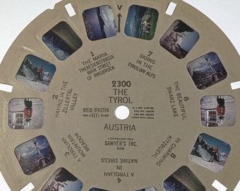 1953 ViewMaster Reel No. 2300,  The TYROL AUSTRIA, Single Reel Sawyers, Zillertal Valley, Tyrolian Alps, 71 years ago