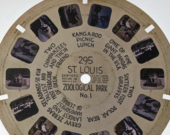 St. Louis ZOOLOGICAL PARK ViewMaster Reel 295, 1950's Rare Hand Lettered, Single Reel Sawyers, Missouri USA