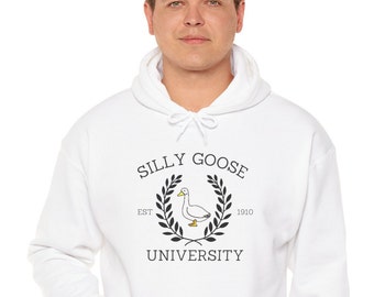 Silly Goose University Crewneck Sweatshirt, Unisex Silly Goose University Shirt, Funny Unisex Sweatshirt, Funny Gift for Guys, Funny Goose