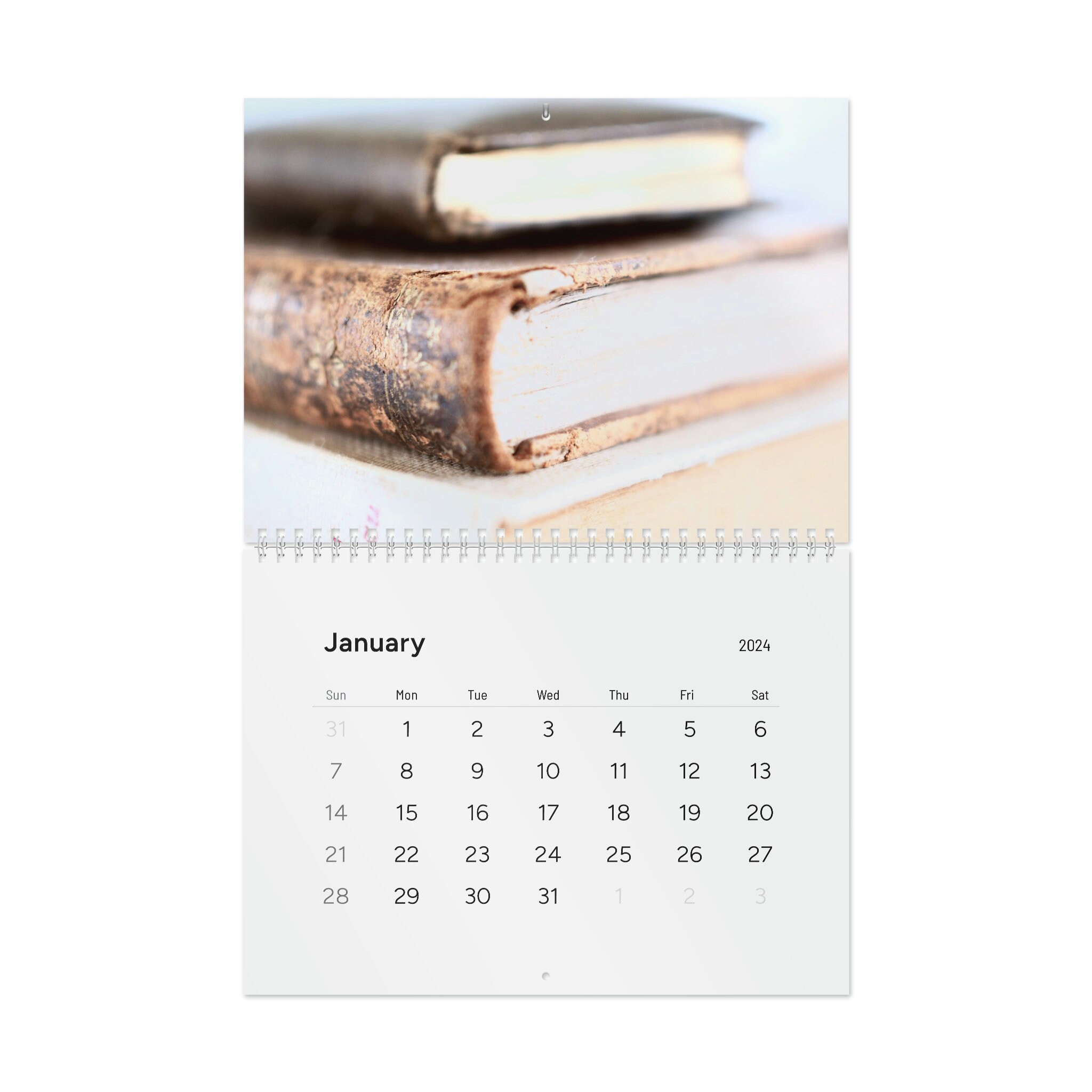Vintage Library 2024 Calendar Photography Collection Standard - Etsy