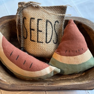 Primitive watermelon SET - Primitive watermelon-Bowl Filler-farmhouse watermelon-fabric watermelon-watermelon Decor-fabric watermelon slices