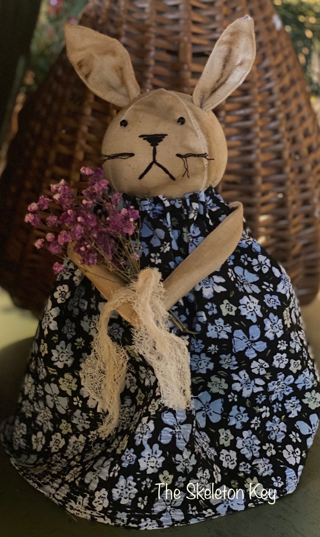 Primitive Bunny Grungy Bunny Handmade Bunny Primitive Handmade Bunny