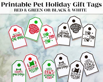 Pet Gift Tags | Printable Christmas Tags for Pet Gifts | Holiday Gift Tags | Pet Lover Gift Tags | Instant Download | Digital Downloads