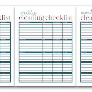 Cleaning Printables | Cleaning Schedules | Daily Weekly Monthly ...