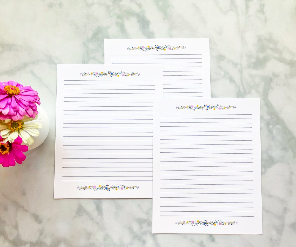 Printable Letter Writing Paper Printable Stationary Printable Paper Cute Stationery Stationary ...