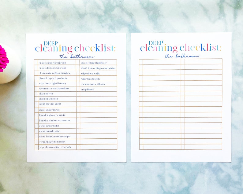 Deep Cleaning Checklist Printables Cleaning Planner Cleaning Schedule ...