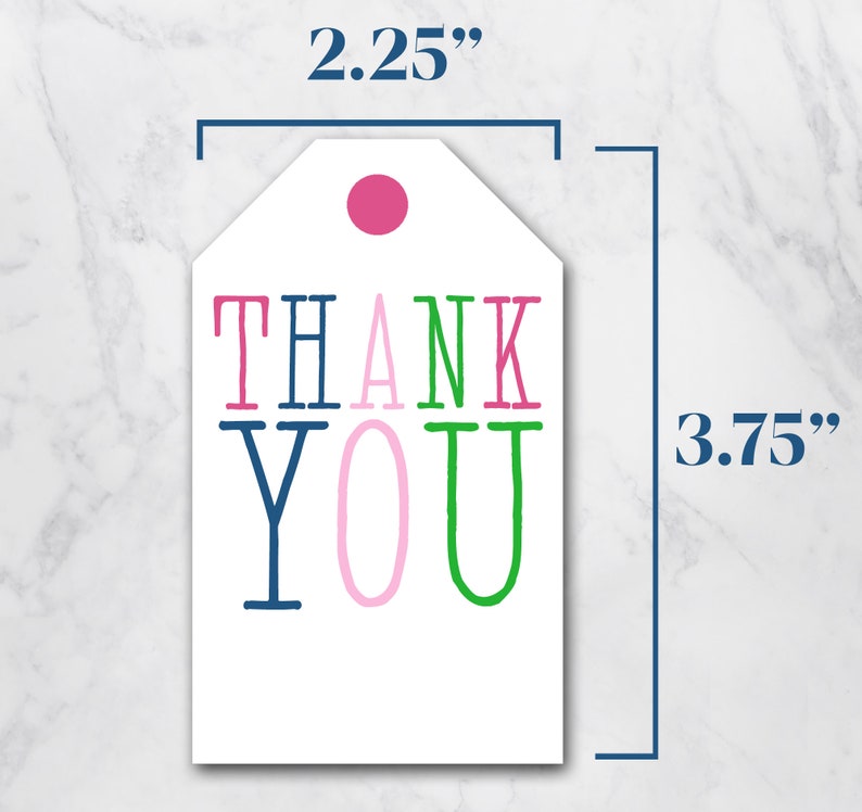 Printable Thank You Tags EDITABLE Colorful and fun printable gift tags or favor tags for a variety of occasions. image 3