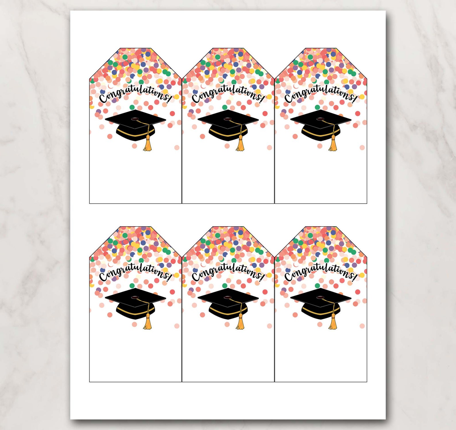 Printable Graduation Gift Tags Editable and Easy to Personalize Instant