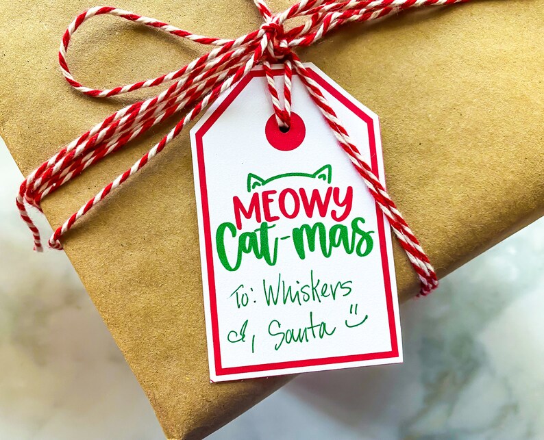 Pet Gift Tags Printable Christmas Tags for Pet Gifts Holiday Gift Tags