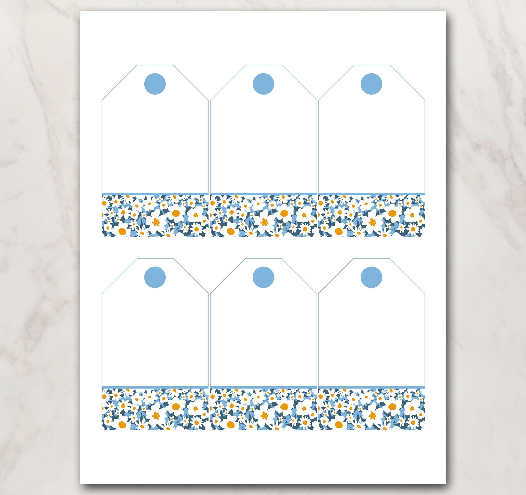 Daisy Printable Gift Tags for Handmade Items Daisy Gift Wrap Printable ...