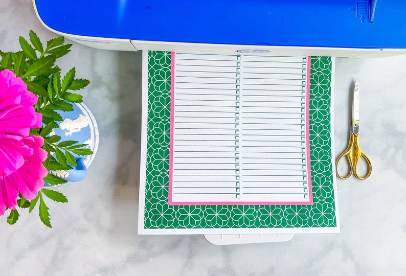 Preppy Checklist Preppy Printable Checklist | Green, Pink, White Toile to Do List ...