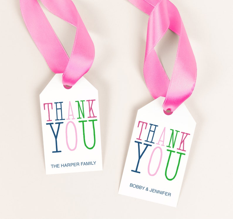 Printable Thank You Tags EDITABLE Colorful and fun printable gift tags or favor tags for a variety of occasions. image 7