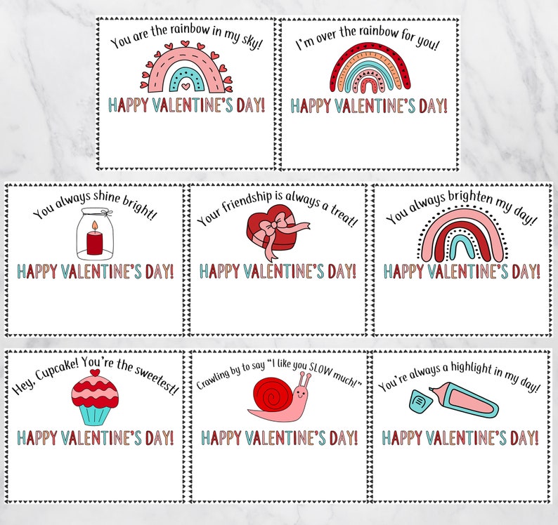 24 Printable Classroom Valentines Bonus Printable Teacher Valentine Card Class Valentines Printable Valentines Digital Downloads image 7