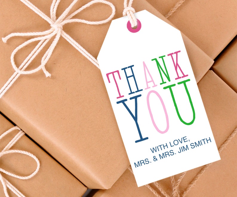 Printable Thank You Tags EDITABLE Colorful and fun printable gift tags or favor tags for a variety of occasions. image 6