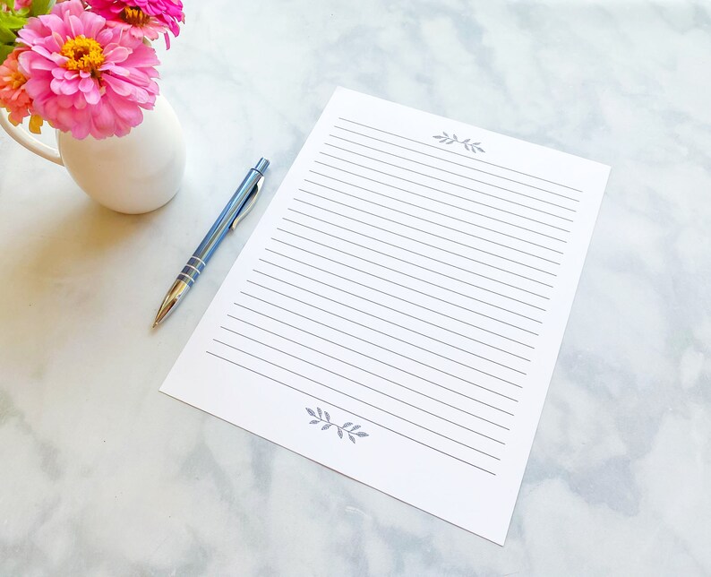 Simple Printable Lined Writing Paper Letter Writing Paper Letter