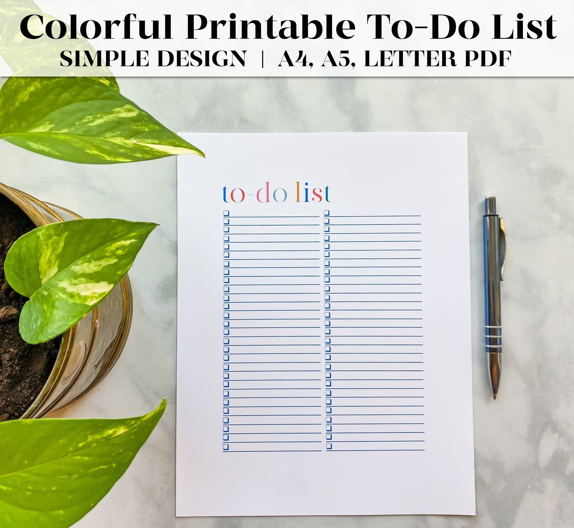Printable To-do List | Instant Download | Printable to Do List ...