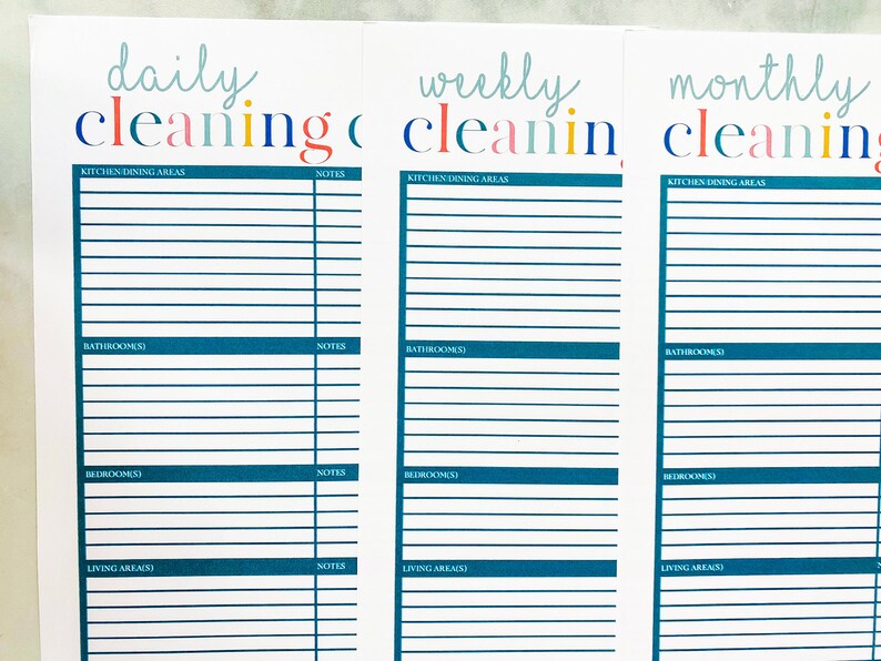 Cleaning Printables | Cleaning Schedules | Daily Weekly Monthly ...