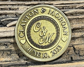 Personalized Wedding Challenge Coin