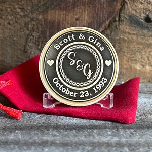 Personalized Wedding Challenge Coin