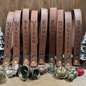 Leather Reindeer Bells - 1 Bell only