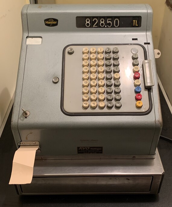 Vintage HASLER Cash Register Made in Switzerland in 1960s - Etsy UK