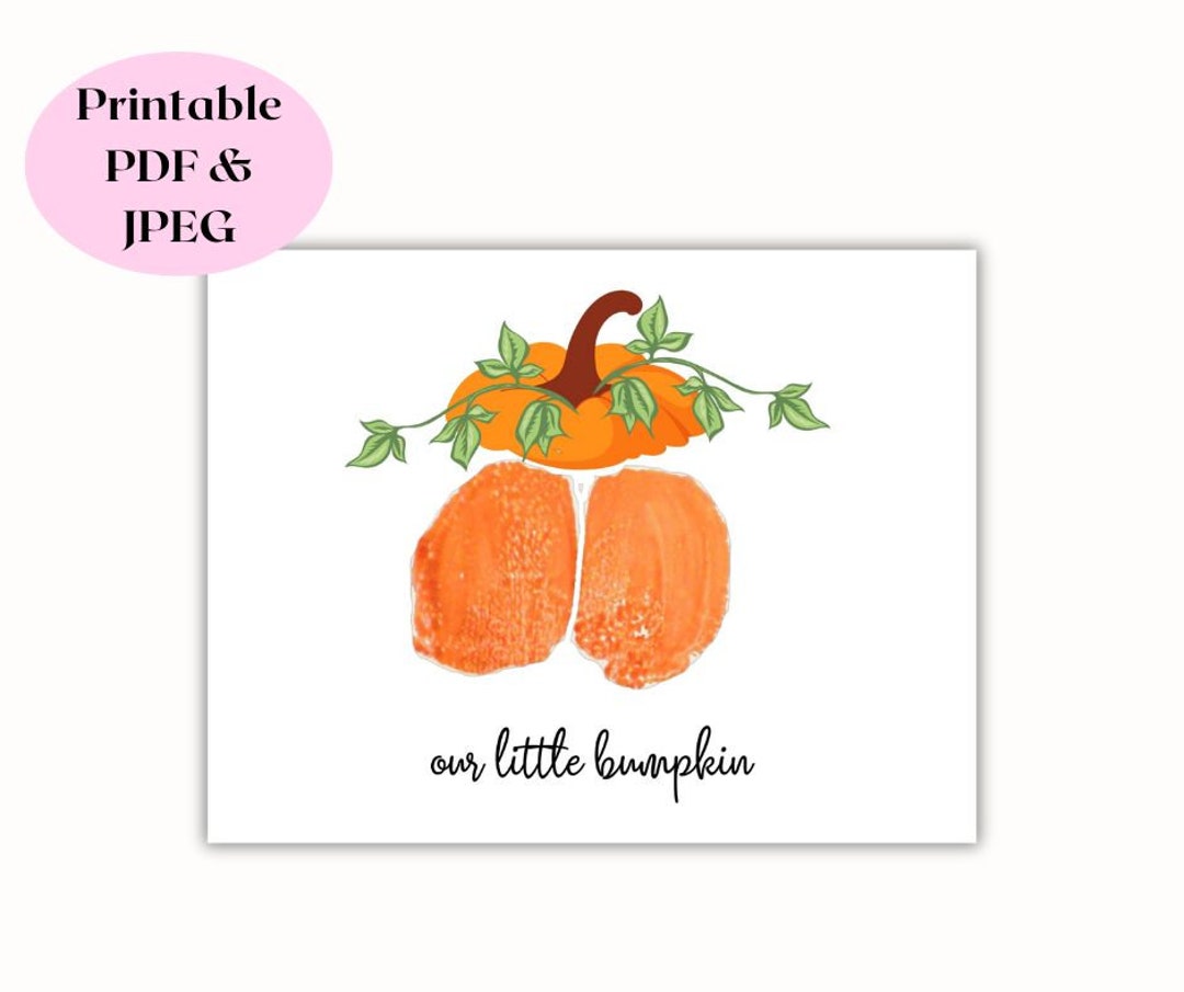 Baby Bumpkin Keepsake Baby Bum Our Little Bumpkin Handprint Etsy
