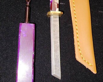 Candle Wax Carving Tool, Envelope Opener, or Mini Collectable Sword with matching scooper tool