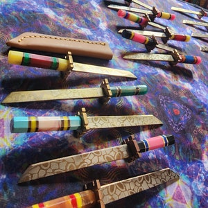 Gold Anodized Mini Katana Candle Wax Carving Tool Flower Pattern Collectable Mini Sword or Envelope Opener 2nd Quality