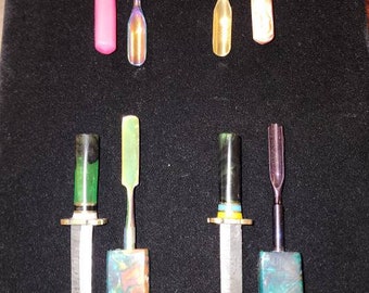 Candle Wax Carving Tool Set. Mini Damascus Steel Katana with sheath your choice 1 of 4 Collectable Mini Swords or envelope opener