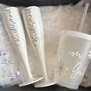 Flower girl cup. Flower girl bottle. Flower girl gift. Flower girl proposal. Wedding. Gift. Personalised. image 3