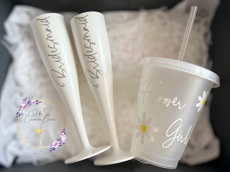 Flower girl cup. Flower girl bottle. Flower girl gift. Flower girl proposal. Wedding. Gift. Personalised. image 3