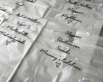 20x Hospital bags. Maternity bag organisers. Hospital bag organiser.