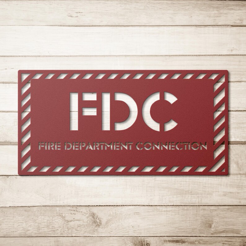 Fire Department Connection Metal Sign, FDC Sign, • Fire Signage FDC ...