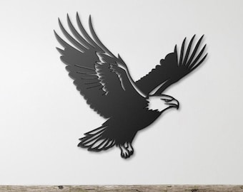 Eagle Metal Wall art American Eagle Wall Decoration Outdoor Metal Eagle Wall Sign, Eagle Sign Home Decor, Wall Hanging, Living Room Wall Art