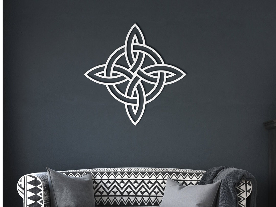 Celtic Knot Metal Wall Art Eternal Knot Wall Decor Celtic Wall Etsy