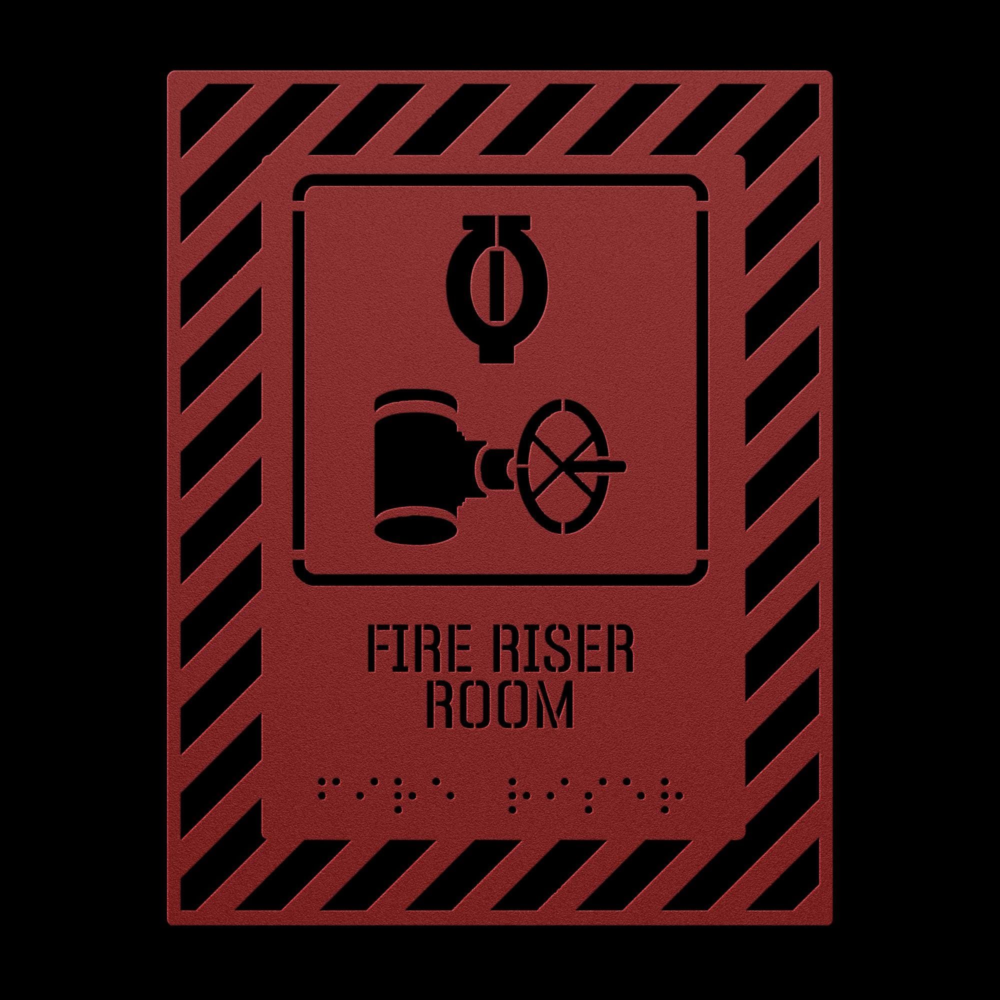 Gas Riser Sign Steel Fire Riser Room Sign • Fire Signage • Metal FDC Signs, Fire Riser ...