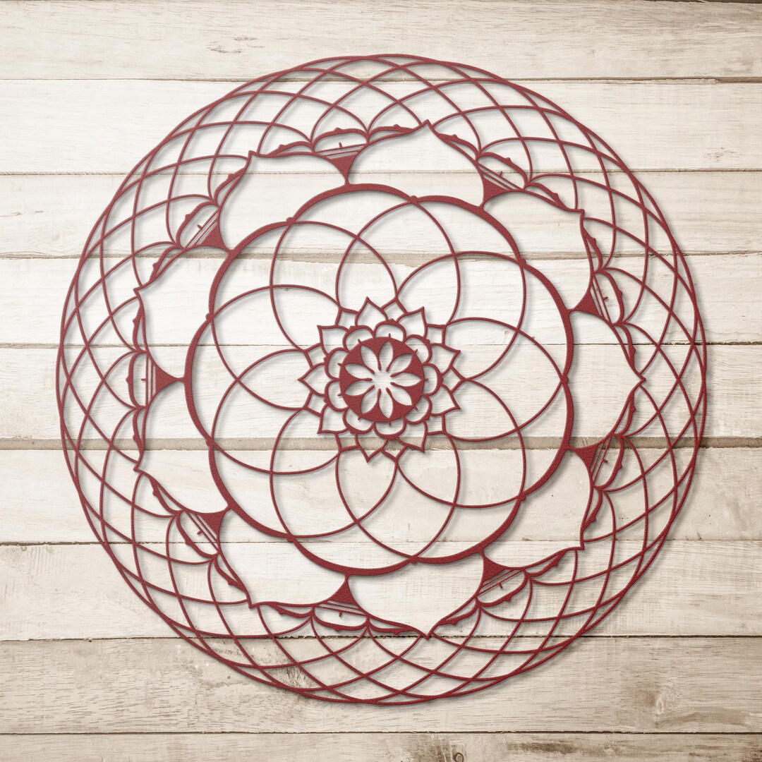 Sacred Geometry Metal Wall Art Seed of Life Mandala Decor, Mandala Wall ...
