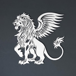 Griffin, Griffon Wall Art, Metal Wall Art, Gryphon Wall Decor, Mythical Animal, Living Room Wall Decor, Griffin wall art Greek Mythology