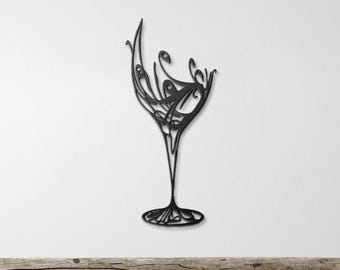 Wine Glass Metal Wall Art, Wine glass, Wine Decor, Wine Decor, Wine Sign, Wine Bar Sign, Wine Gifts, Bar Art, Bar Decor, Dorm Decor Gift