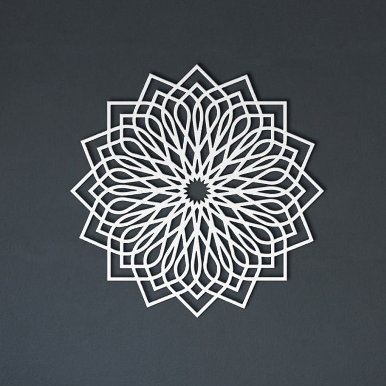 Flower Metal Wall Art Gift Geometric Wall Art, Metal Wall Decor, Metal Wall Sign Islamic Sacred Geometry Wall Art Gift  Medallion
